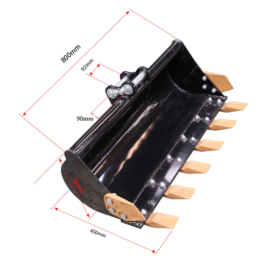 R10/R13/R15Mini Excavator-800mm bucket (ear plate tapping without welding pin sleeve)[LP0104010781]