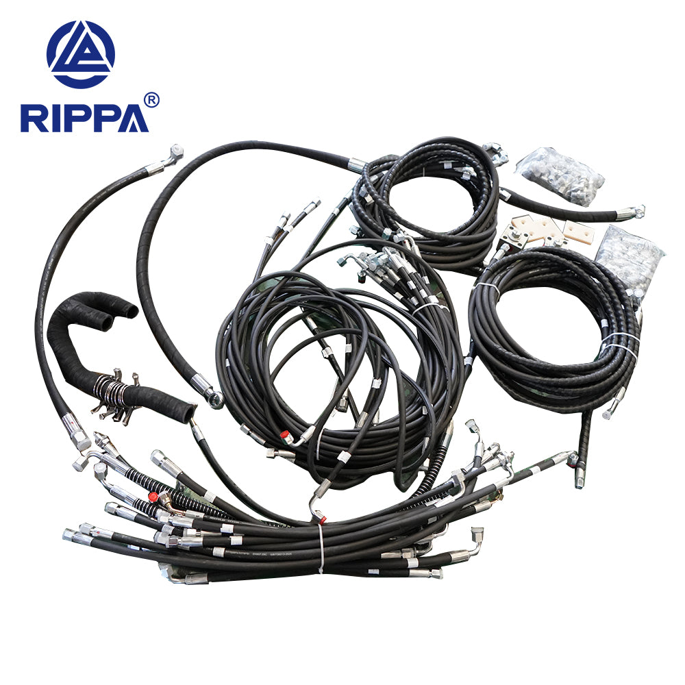 Excavator R15-4 Kubota Telescopic Side-Swing Dual Pump Priority + Internal Motor Complete Hydraulic Hose Set[LP0115021335]